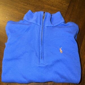 Polo Ralph Lauren Boys Royal Blue 1/4 Zip 100% Cotton Size 5